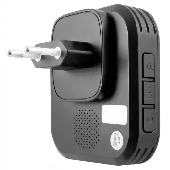 EURA WDP-84H2 BLUES Funk-Türklingelsystem - Batteriefreier Sender, Schwarz