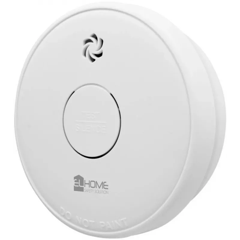 EL-HOME SD-87A2 Rauchmelder - Fotoelektrischer optischer Sensor, 9V-Batterie, Weiß