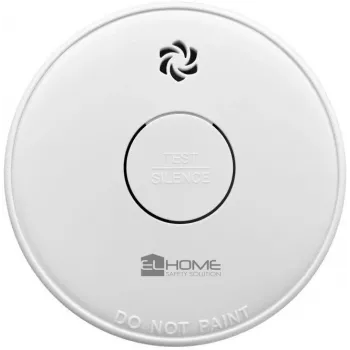 EL-HOME SD-87A2 Rauchmelder - Fotoelektrischer optischer Sensor, 9V-Batterie, Weiß