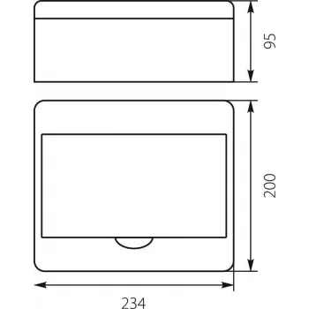 Verteilerfeld RN-8 Fala 7.2 Aufputz IP40 200x234x95mm Weiß (N+PE) Elektro-Plast Opatówek