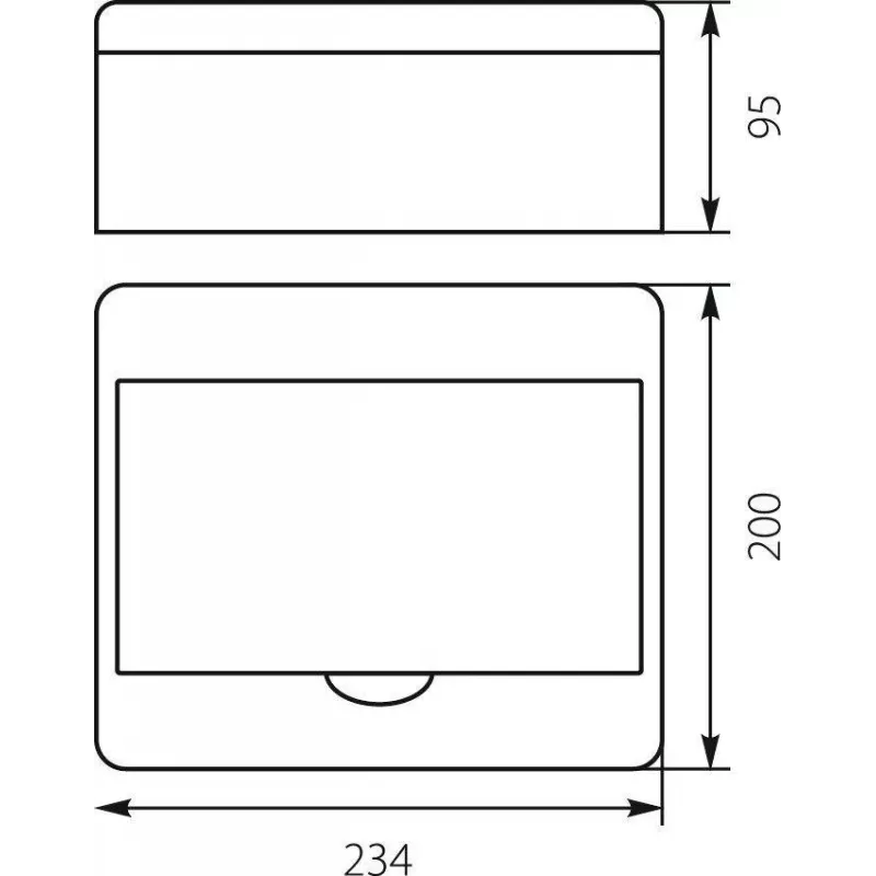 Verteilerfeld RN-8 Fala 7.2 Aufputz IP40 200x234x95mm Weiß (N+PE) Elektro-Plast Opatówek