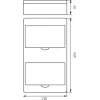 ELEKTRO-PLAST OPATÓWEK RN-16 Fala 7.4 Aufputz-Verteiler 16 Module IP40 Weiß 403x238x95mm