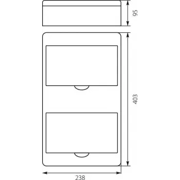 ELEKTRO-PLAST OPATÓWEK RN-16 Fala 7.4 Aufputz-Verteiler 16 Module IP40 Weiß 403x238x95mm
