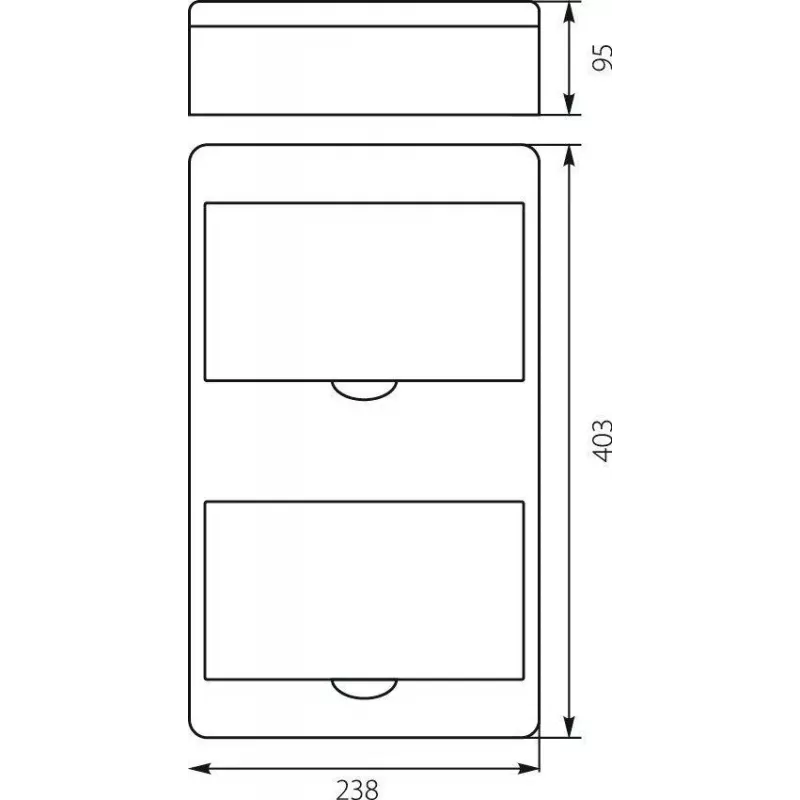 ELEKTRO-PLAST OPATÓWEK RN-16 Fala 7.4 Aufputz-Verteiler 16 Module IP40 Weiß 403x238x95mm