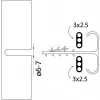 Flachkabel-Clip USMP-3 BIS Quick Mount 16,5 mm weiß 500 Stück Box Elektro-Plast Opatówek