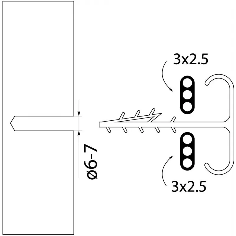 Flachkabel-Clip USMP-3 BIS Quick Mount 16,5 mm weiß 500 Stück Box Elektro-Plast Opatówek