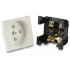 JAVEL Steckdose mit Schutzkontakt 1 Modul Unterputz Weiß 16A 250V