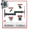 OPTICUM Flexi Twin Vollbewegliche TV-Wandhalterung für 17-42 Zoll Bildschirme, Schwarz, 25 kg Tragfähigkeit