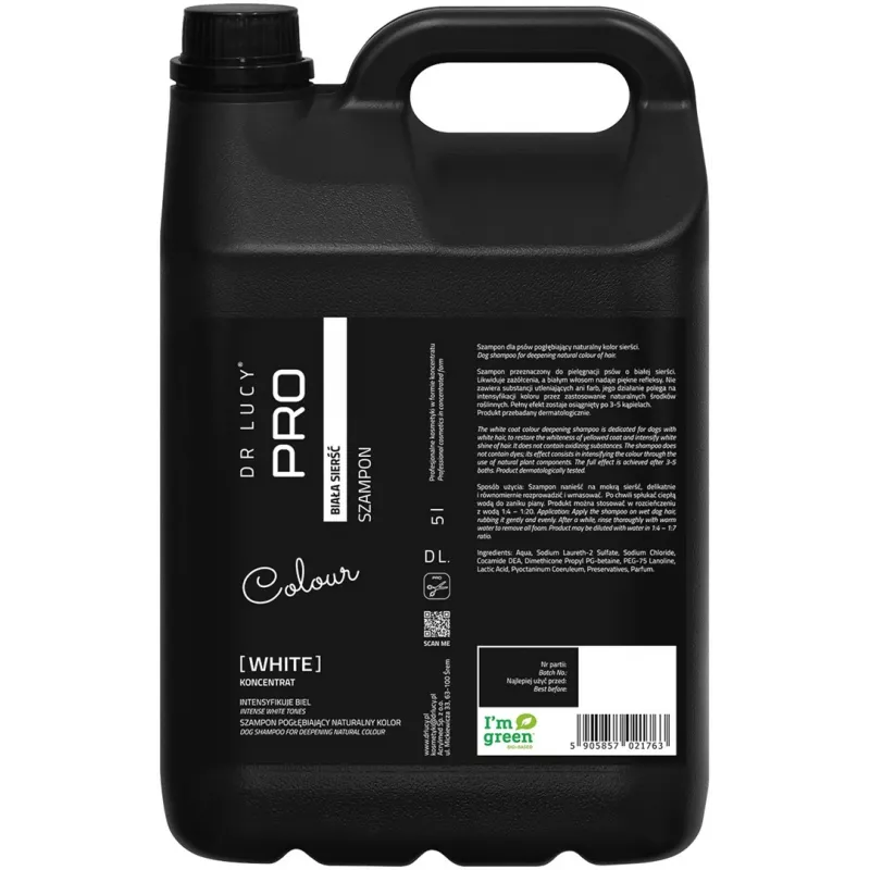 DR LUCY White Weißes Fellshampoo für Hunde - 5 L