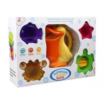 LEAN TOYS Pelikan mit Mustern zum Baden