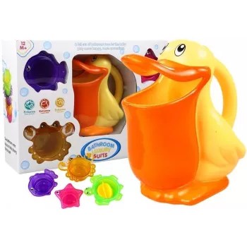 LEAN TOYS Pelikan mit Mustern zum Baden