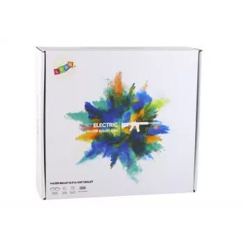 LEAN TOYS Elektrische Wasser-Geschoss-Pistole mit Pfeilen und Schutzbrille, Schwarz