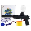 LEAN TOYS Elektrische Wasser-Geschoss-Pistole mit Pfeilen und Schutzbrille, Schwarz