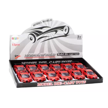 LEAN TOYS Auto Sportwagen 1:32 Reibungsantrieb Rot