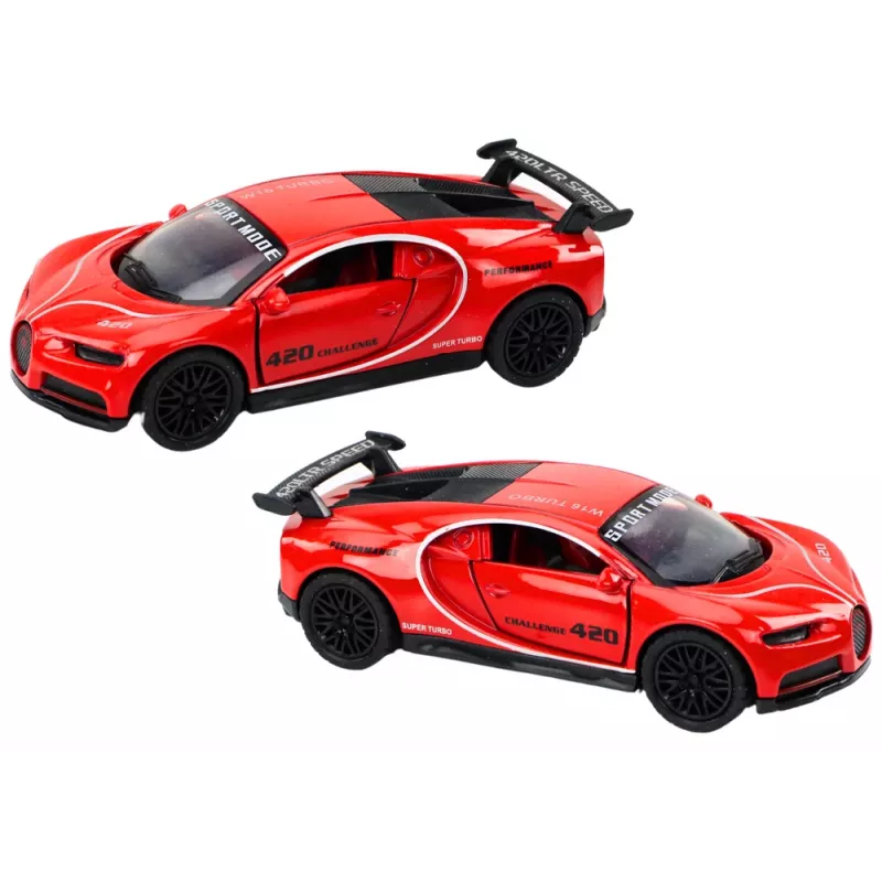 LEAN TOYS Auto Sportwagen 1:32 Reibungsantrieb Rot