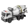LEAN TOYS Blauer Betonmischer-LKW mit drehender Trommel, Sound- und Lichteffekten