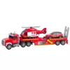 LEAN TOYS Feuerwehrwagen Abschleppwagen Hubschrauber Auto Lichter Geräusche Rot