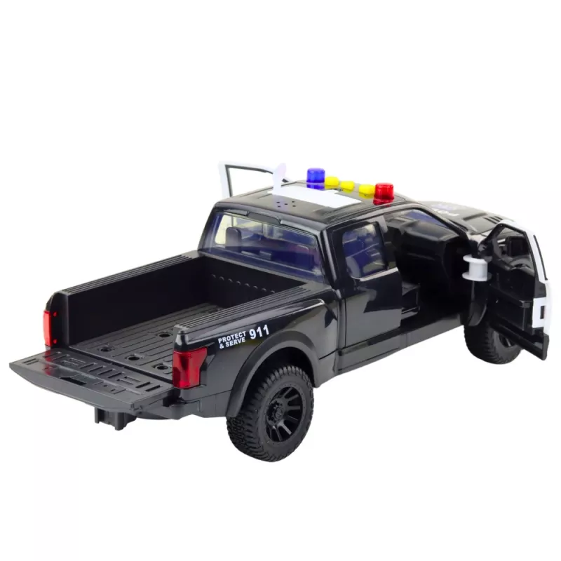 LEAN TOYS Pickup Truck mit Motorlichtern und -geräuschen Grau 1:12
