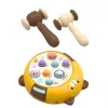 LEAN TOYS Whack-A-Mole Geschicklichkeitsspiel mit zwei Hämmern, Kätzchen Gelb Braun