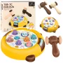 LEAN TOYS Whack-A-Mole Geschicklichkeitsspiel mit zwei Hämmern, Kätzchen Gelb Braun