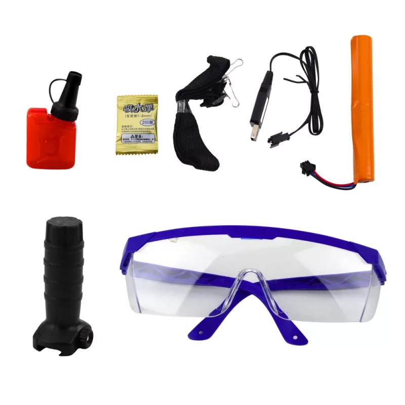 LEAN TOYS Sturmgewehr für Wasserbälle Hydrogel Visierbrille Schwarz 86cm
