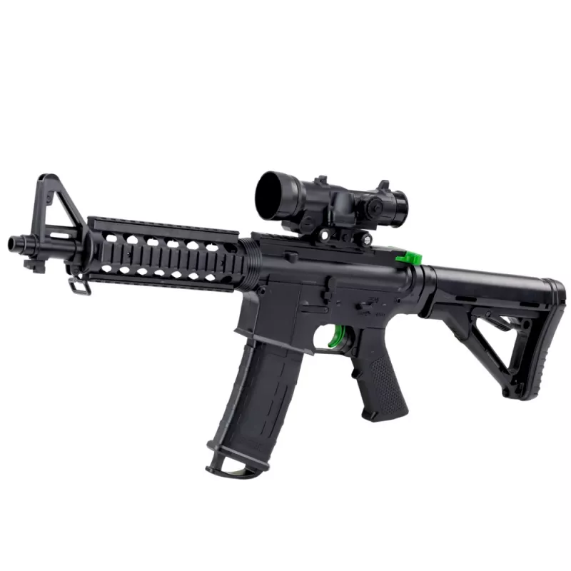 LEAN TOYS Sturmgewehr für Wasserbälle Hydrogel Visierbrille Schwarz 86cm