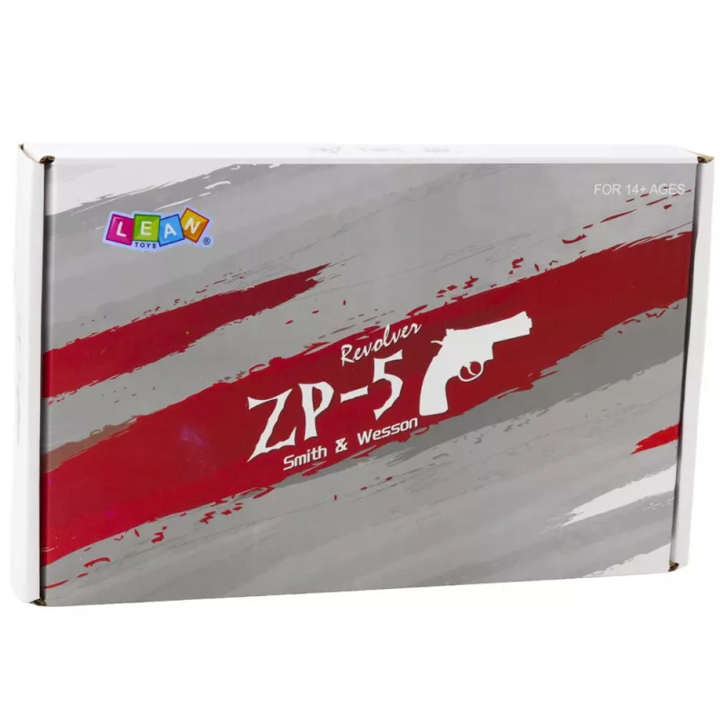 LEAN TOYS Revolver ZP-5 Schaumpatronen Wasserbälle Hydrogel Schild Holster