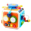 LEAN TOYS Interaktiver Würfel-Sortierer, pädagogisch, sensorisch, Geräusche, bunt