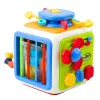 LEAN TOYS Interaktiver Würfel-Sortierer, pädagogisch, sensorisch, Geräusche, bunt