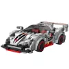 LEAN TOYS Bausteine Sportwagen Roboter 2in1 Grau 363 Teile