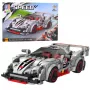LEAN TOYS Bausteine Sportwagen Roboter 2in1 Grau 363 Teile