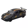 LEAN TOYS Sportwagen Metall Pull-Back Antrieb Lichter Geräusche Schwarz 1:32