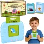 LEAN TOYS Englisch Wortlernkarten-Lesegerät Lernspielzeug Blau