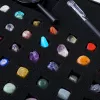 LEAN TOYS Set Mineralsteine Naturkristalle Sammlung mit Lupe und Stift, 43 Teile
