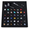 LEAN TOYS Set Mineralsteine Naturkristalle Sammlung mit Lupe und Stift, 43 Teile