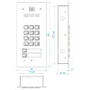 ACO FAM-P-2NPZSACC 2-Familien-Außentürstation für Unterputzmontage mit RFID-Leser und Zahlenschloss, Silber