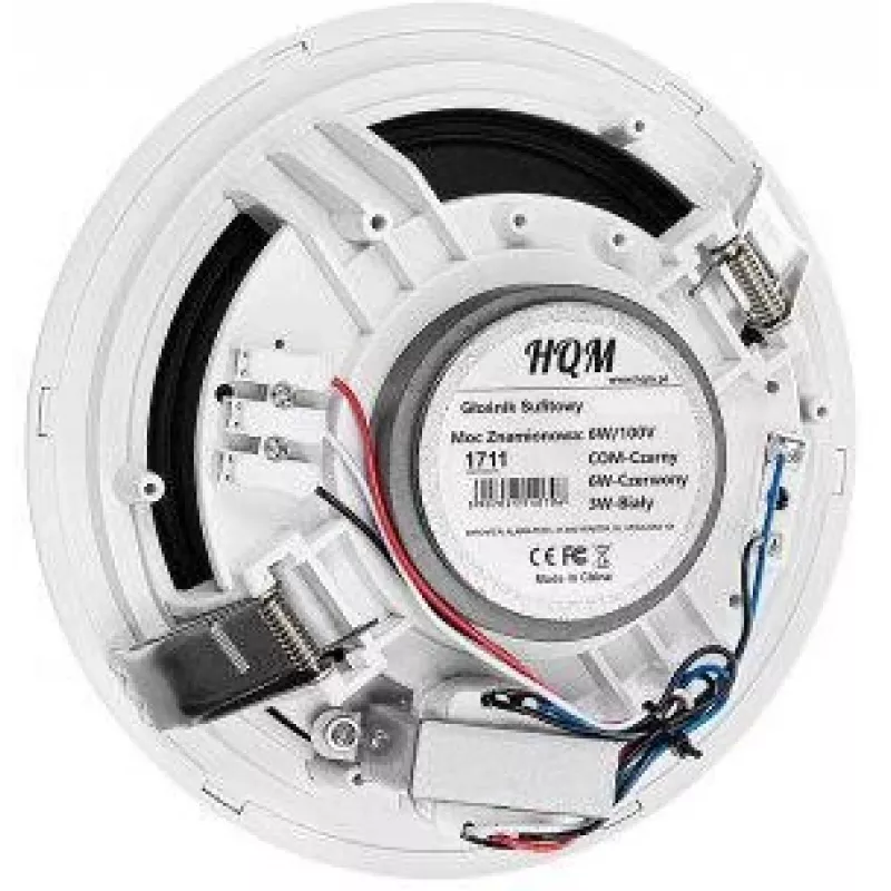HQM HQM-SO616 6W Deckenlautsprecher - 100V-Leitung, 6,5 inch Treiber, Weiß