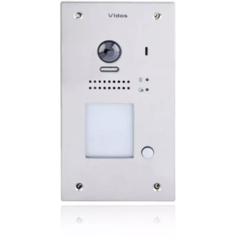 VIDOS DUO S1201A 2-Draht Video-Türstation mit RFID, Full HD 1080p, Silber/Dunkelgrau