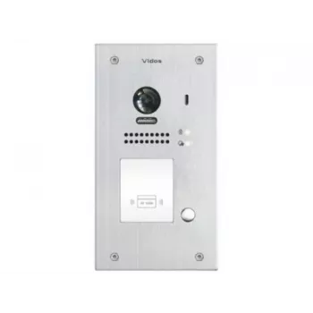 VIDOS DUO S1201A 2-Draht Video-Türstation mit RFID, Full HD 1080p, Silber/Dunkelgrau