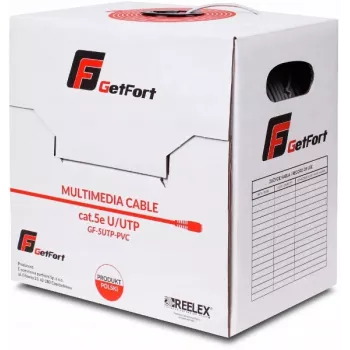 GETFORT Premium Cat.5e U/UTP PVC Netzwerkkabel 305m (1000ft) - Grau