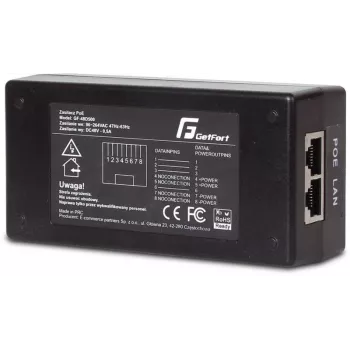 GETFORT GF-48D500 PoE Adapter 48V 0.5A 24W Passiver PoE-Injektor