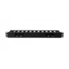 GETFORT OGF-PM 1U Horizontal Enclosed Cable Management Panel - Black