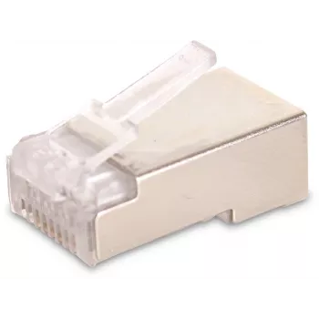 GETFORT RJ45 Cat.6 Shielded Connector 8P8C (100 Stück) - Goldkontakte, transparent