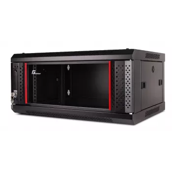 GETFORT 19 inch CALI 4U 600x450 Wandmontage-Netzwerkschrank - Schwarz (WGF04-64EH-WGB)