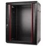 GETFORT CALI 19 inch 15U 600x600 Wandmontage-Netzwerkschrank - Schwarz