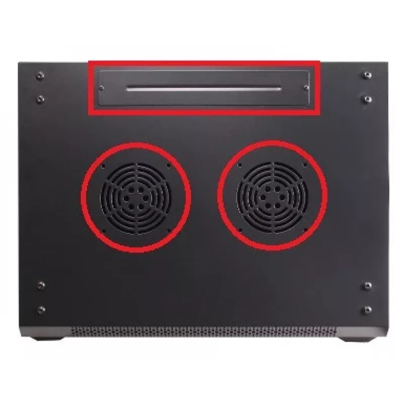 GETFORT CALI 15U 600x550 Wandmontage Doppelsektion Rack-Gehäuse Schwarz