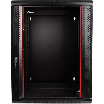 GETFORT CALI 15U 600x550 Wandmontage Doppelsektion Rack-Gehäuse Schwarz