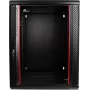 GETFORT CALI 15U 600x550 Wandmontage Doppelsektion Rack-Gehäuse Schwarz