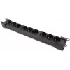 Getfort GF-9R30/FR 9-fach 1U Rackmontage Steckdosenleiste mit französischen Steckdosen, 3m Kabel, 16A, Schwarz
