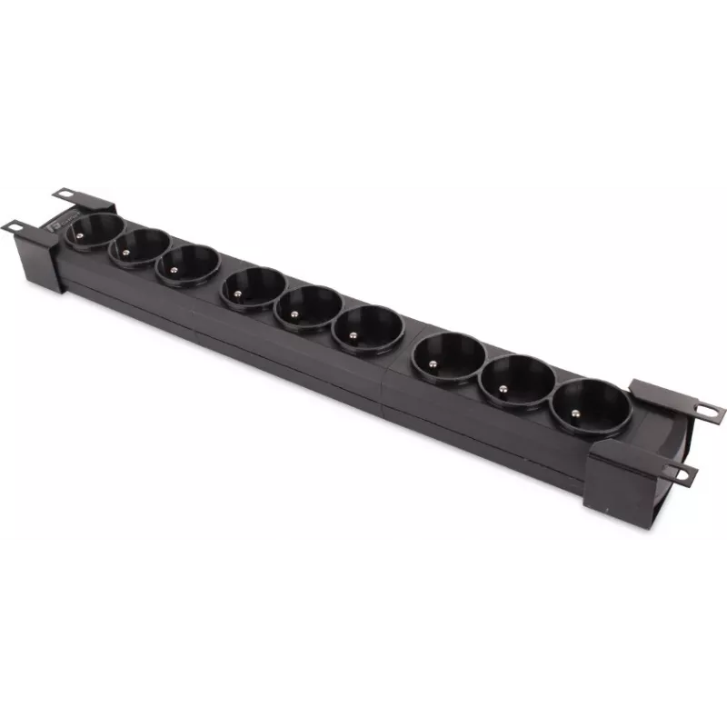 Getfort GF-9R30/IEC 1U 19-Zoll Rack-PDU mit 9x IEC C13 Steckdosen, 16A, 3m Kabel, Schwarz